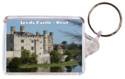 Leeds Castle - Kent - Double Sided Large Keyring Key Fob Chain Ring Gift Present Souvenir E1