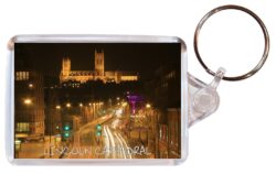 Lincoln Cathedral - Lincolnshire - Double Sided Large Keyring Key Fob Chain Ring Gift Present Souvenir E2
