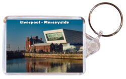 Liverpool - Merseyside - Double Sided Large Keyring Key Fob Chain Ring Gift Present Souvenir E6