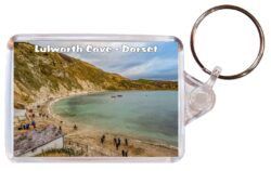 Lulworth Cove - Dorset - Double Sided Large Keyring Key Fob Chain Ring Gift Present Souvenir E3