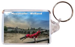 Maastricht - Holland/Netherlands - Double Sided Large Keyring Key Fob Chain Ring Gift Present Souvenir H3