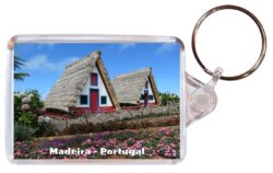 Madeira - Portugal - Double Sided Large Keyring Key Fob Chain Ring Gift Present Souvenir P6