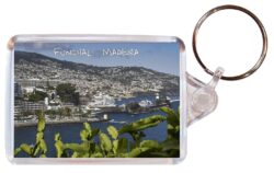 Funchal - Madeira - Portugal - Double Sided Large Keyring Key Fob Chain Ring Gift Present Souvenir P1