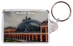 Madrid - Spain - Double Sided Large Keyring Key Fob Chain Ring Gift Present Souvenir S5