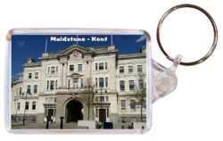 Maidstone - Kent - Double Sided Large Keyring Key Fob Chain Ring Gift Present Souvenir E2