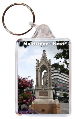 Maidstone - Kent - Double Sided Large Keyring Key Fob Chain Ring Gift Present Souvenir E6