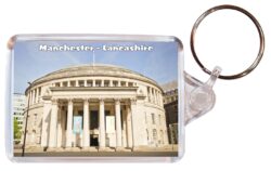 Manchester - Lancashire - Double Sided Large Keyring Key Fob Chain Ring Gift Present Souvenir E6