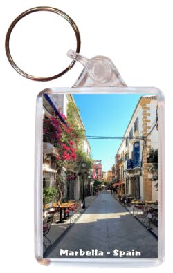 Marbella - Spain - Double Sided Large Keyring Key Fob Chain Ring Gift Present Souvenir S6
