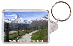 Matterhorn - Switzerland - Double Sided Large Keyring Key Fob Chain Ring Gift Present Souvenir S4