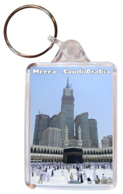 Mecca - Saudi Arabia - Double Sided Large Keyring Key Fob Chain Ring Gift Present Souvenir SA4