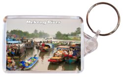 Mekong River - Double Sided Large Keyring Key Fob Chain Ring Gift Present Souvenir M1