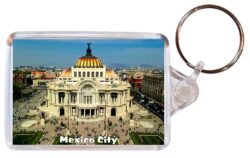 Mexico City - Double Sided Large Keyring Key Fob Chain Ring Gift Present Souvenir M1