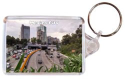 Mexico City - Double Sided Large Keyring Key Fob Chain Ring Gift Present Souvenir M3