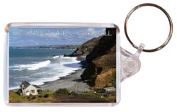 Millbrook Haven - Cornwall - Double Sided Large Keyring Key Fob Chain Ring Gift Present Souvenir E1