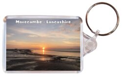 Morecambe Bay - Lancashire - Double Sided Large Keyring Key Fob Chain Ring Gift Present Souvenir E1