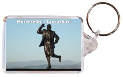 Morecambe - Lancashire - Double Sided Large Keyring Key Fob Chain Ring Gift Present Souvenir E1