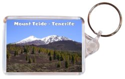 Mounte Teide - Tenerife - Spain - Double Sided Large Keyring Key Fob Chain Ring Gift Present Souvenir S2