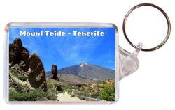Mount Teide - Tenerife - Spain - Double Sided Large Keyring Key Fob Chain Ring Gift Present Souvenir S3
