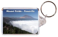 Mount Teide - Tenerife - Spain - Double Sided Large Keyring Key Fob Chain Ring Gift Present Souvenir S4
