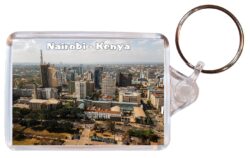 Nairobi - Kenya - Africa - Double Sided Large Keyring Key Fob Chain Ring Gift Present Souvenir T6