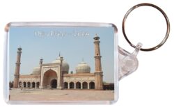 New Dehli - India - Double Sided Large Keyring Key Fob Chain Ring Gift Present Souvenir I1