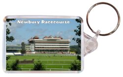 Newbury Racecourse - Berkshire - Double Sided Large Keyring Key Fob Chain Ring Gift Present Souvenir E1