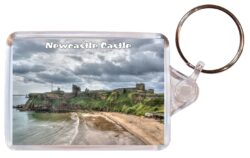 Newcastle Castle - Double Sided Large Keyring Key Fob Chain Ring Gift Present Souvenir E1