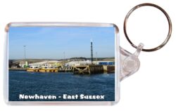 Newhaven - East Sussex - Double Sided Large Keyring Key Fob Chain Ring Gift Present Souvenir E1