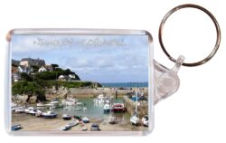 Newquay - Cornwall - Double Sided Large Keyring Key Fob Chain Ring Gift Present Souvenir E1