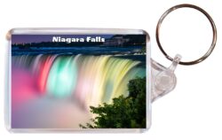 Niagara Falls at Night - Canada - Double Sided Large Keyring Key Fob Chain Ring Gift Present Souvenir C6