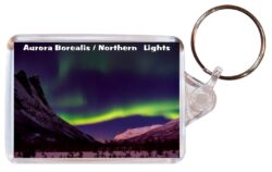 Aurora Borealis / Northern Lights - Double Sided Large Keyring Key Fob Chain Ring Gift Present Souvenir I4