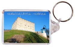 Norwich Castle - Norfolk - Double Sided Large Keyring Key Fob Chain Ring Gift Present Souvenir E1