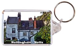 Nottingham - Nottinghamshire - Double Sided Large Keyring Key Fob Chain Ring Gift Present Souvenir E3