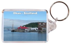 Oban - Scotland - Double Sided Large Keyring Key Fob Chain Ring Gift Present Souvenir E2