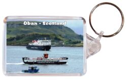 Oban - Scotland - Double Sided Large Keyring Key Fob Chain Ring Gift Present Souvenir E4