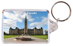 Ottawa - Canada - Double Sided Large Keyring Key Fob Chain Ring Gift Present Souvenir C2