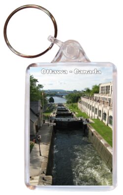 Ottawa - Canada - Double Sided Large Keyring Key Fob Chain Ring Gift Present Souvenir C3