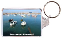 Penzance - Cornwall - Double Sided Large Keyring Key Fob Chain Ring Gift Present Souvenir E2