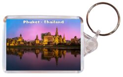 Phuket - Thailand - Double Sided Large Keyring Key Fob Chain Ring Gift Present Souvenir T1