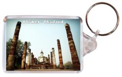 Phuket - Thailand - Double Sided Large Keyring Key Fob Chain Ring Gift Present Souvenir T3