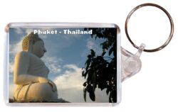 Phuket - Thailand - Double Sided Large Keyring Key Fob Chain Ring Gift Present Souvenir T4