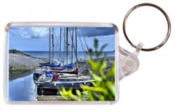 Porlock - Somerset - Double Sided Large Keyring Key Fob Chain Ring Gift Present Souvenir E1