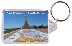 Port Elizabeth - South Africa - Double Sided Large Keyring Key Fob Chain Ring Gift Present Souvenir SA2