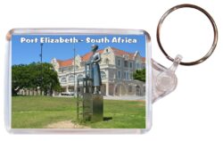 Port Elizabeth - South Africa - Double Sided Large Keyring Key Fob Chain Ring Gift Present Souvenir SA3