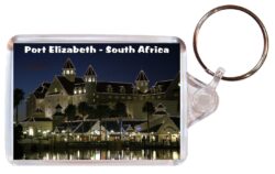 Port Elizabeth - South Africa - Double Sided Large Keyring Key Fob Chain Ring Gift Present Souvenir SA4