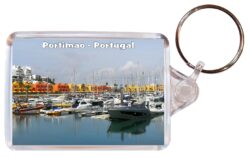 Portimao - Algarve - Portugal - Double Sided Large Keyring Key Fob Chain Ring Gift Present Souvenir P5