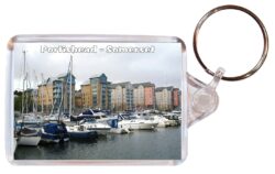 Portishead - Somerset - Double Sided Large Keyring Key Fob Chain Ring Gift Present Souvenir E1