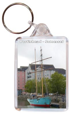 Portishead - Somerset - Double Sided Large Keyring Key Fob Chain Ring Gift Present Souvenir E2