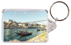 Porto - Portugal - Double Sided Large Keyring Key Fob Chain Ring Gift Present Souvenir P6