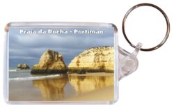 Praia da Rocha - Portimao - Portugal - Double Sided Large Keyring Key Fob Chain Ring Gift Present Souvenir P3